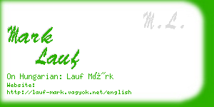 mark lauf business card
